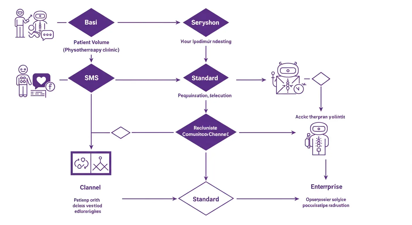 Decision tree for setting up an AI chatbot in a physiotherapy clinic